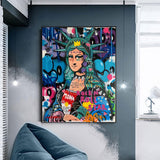 ChandeliersDecor.com-Wall Posters-Statue Of Liberty Graffiti Canvas Wall Art