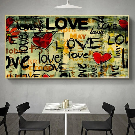 ChandeliersDecor.com-Wall Posters-Street Art of Love Canvas Wall Art