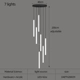 ChandeliersDecor.com-Staircase Chandelier-Strip Cylinders Chandelier - Sleek & Modern Lighting