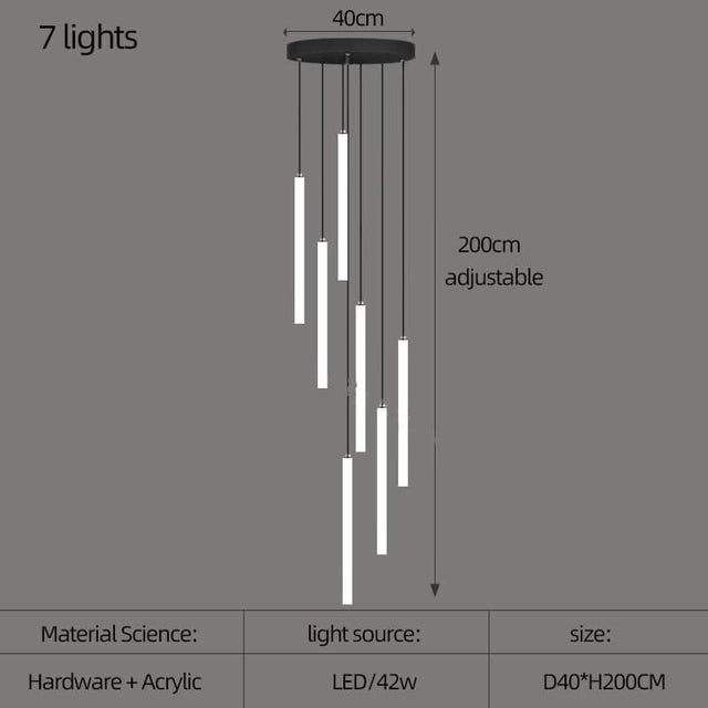 Strip Cylinders Chandelier - Sleek & Modern Lighting-ChandeliersDecor.com