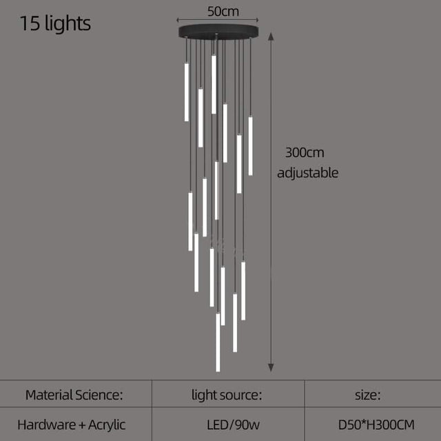 Strip Cylinders Chandelier - Sleek & Modern Lighting-ChandeliersDecor.com