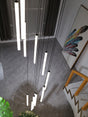 ChandeliersDecor.com-Staircase Chandelier-Strip Cylinders Chandelier - Sleek & Modern Lighting