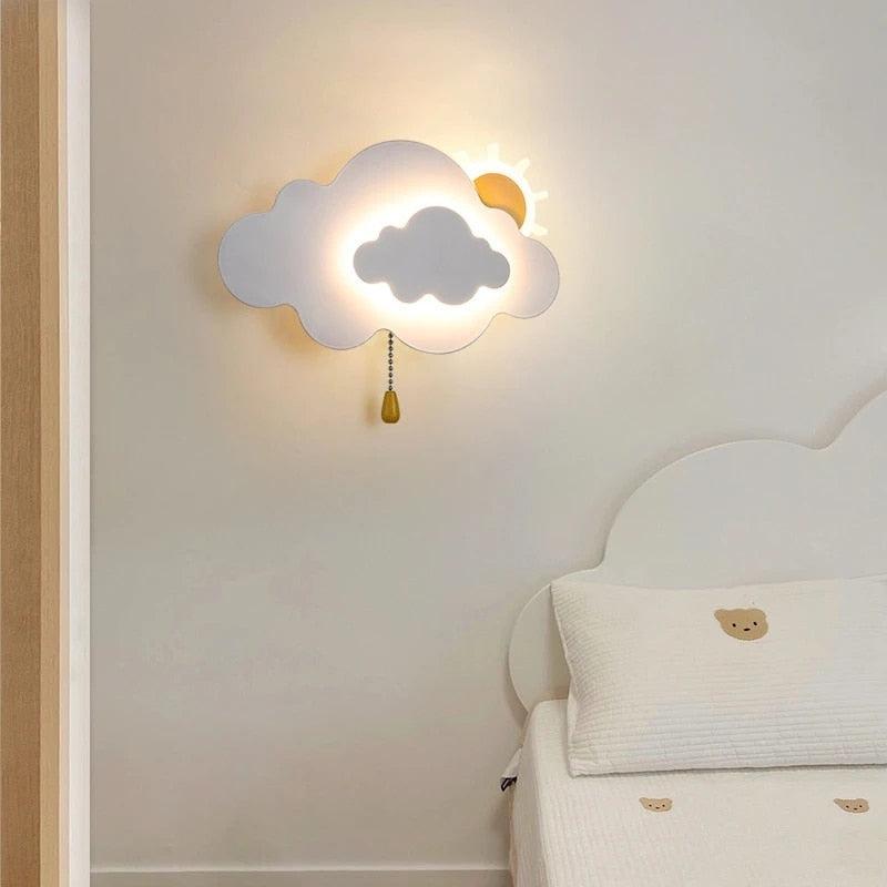 ChandeliersDecor.com-Kids Room Nursery Lighting-Sun Cloud Night Light Wall Lamp for Kids Room