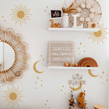ChandeliersDecor.com-Kids Nursery Bohemian Wall Decals-Sun Moon Nursery Wall Stickers Girls Boys Wall Decal