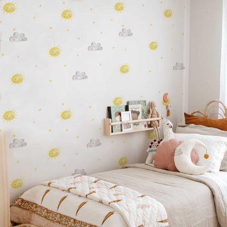 ChandeliersDecor.com-Kids Nursery Bohemian Wall Decals-Sun Wall Stickers Wall Decal - Easy to Apply & Remove