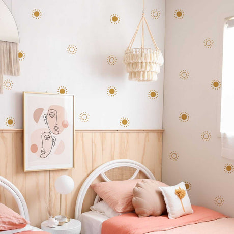 ChandeliersDecor.com-Kids Nursery Bohemian Wall Decals-Sunshine Nursery Wall Decal: Transform Your Space