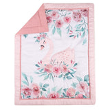 ChandeliersDecor.com-Crib Bedding-Swan Crib Bedding Set - Girls Baby Cot Accessories