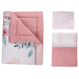 ChandeliersDecor.com-Crib Bedding-Swan Crib Bedding Set - Girls Baby Cot Accessories