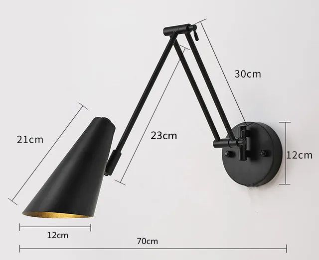 ChandeliersDecor.com-Wall Lights-Swing Long Arm Internal Touch Sensor Wall Lamp