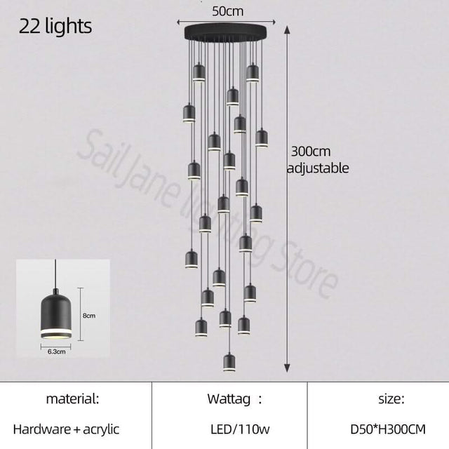 Swirl Staircase Chandelier: Elegant Lighting Solutions-ChandeliersDecor.com