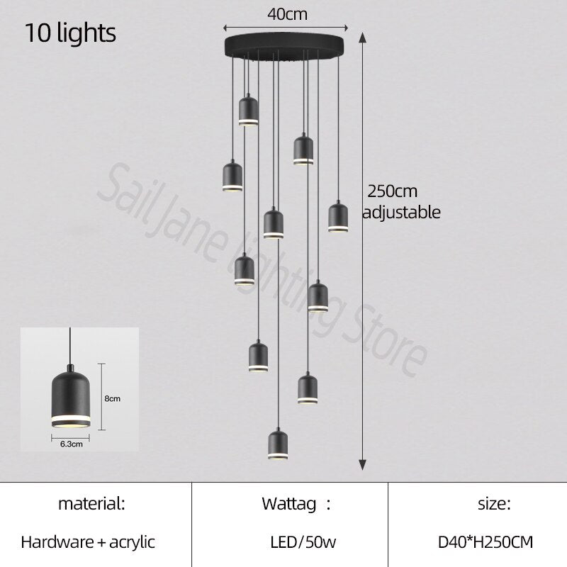 ChandeliersDecor.com-Staircase Chandelier-Swirl Staircase Chandelier: Elegant Lighting Solutions