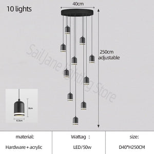 ChandeliersDecor.com-Staircase Chandelier-Swirl Staircase Chandelier: Elegant Lighting Solutions