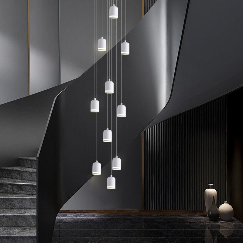 ChandeliersDecor.com-Staircase Chandelier-Swirl Staircase Chandelier: Elegant Lighting Solutions