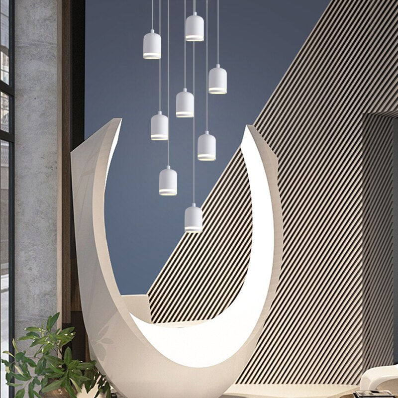 ChandeliersDecor.com-Staircase Chandelier-Swirl Staircase Chandelier: Elegant Lighting Solutions