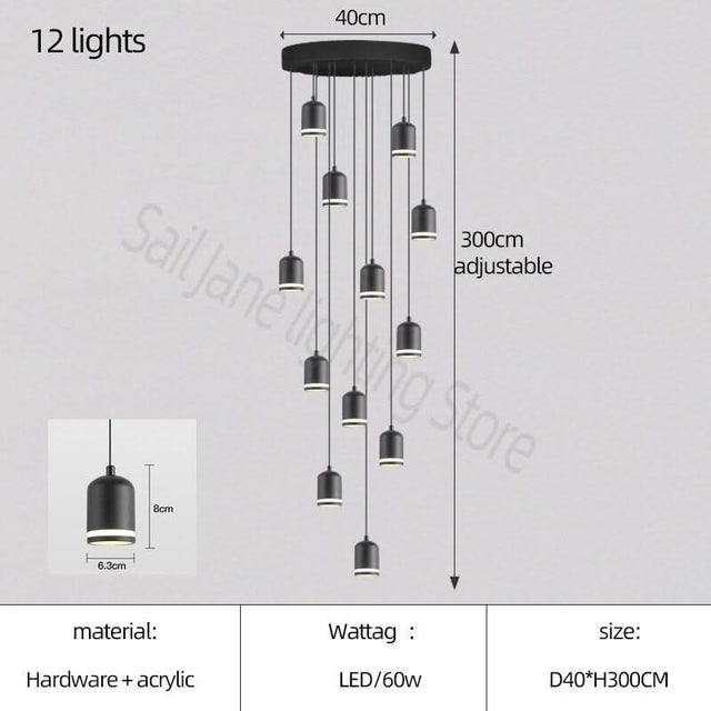 Swirl Staircase Chandelier: Elegant Lighting Solutions-ChandeliersDecor.com