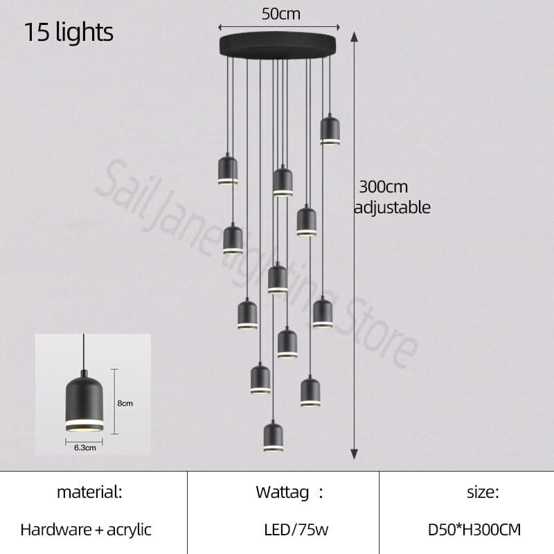 Swirl Staircase Chandelier: Elegant Lighting Solutions-ChandeliersDecor.com