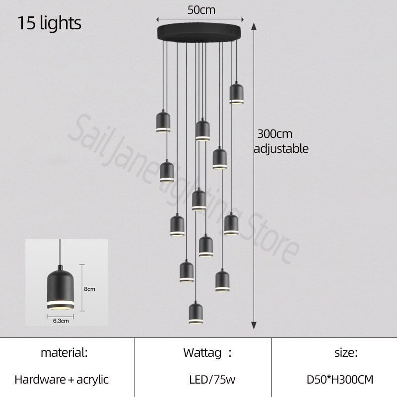 ChandeliersDecor.com-Staircase Chandelier-Swirl Staircase Chandelier: Elegant Lighting Solutions