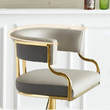 ChandeliersDecor.com-Bar Stools-Swivel Leather Bar Stools Height Adjustable Kitchen Counter Stools