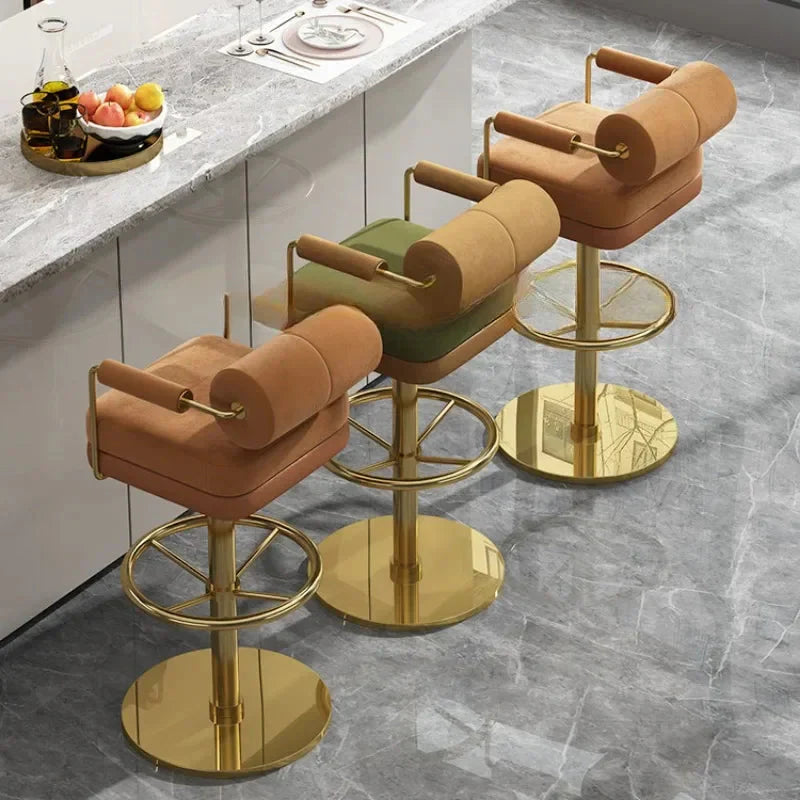 ChandeliersDecor.com-Bar Stools-Swivel Minimalistic Bar Chairs for Kitchen Island Counter