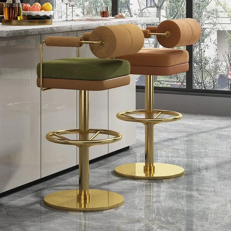 ChandeliersDecor.com-Bar Stools-Swivel Minimalistic Bar Chairs for Kitchen Island Counter