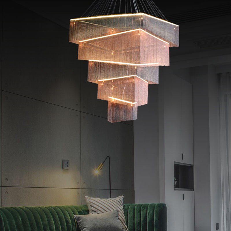 ChandeliersDecor.com-Chandeliers-Tassel Chain Chandelier: Transform Any Space