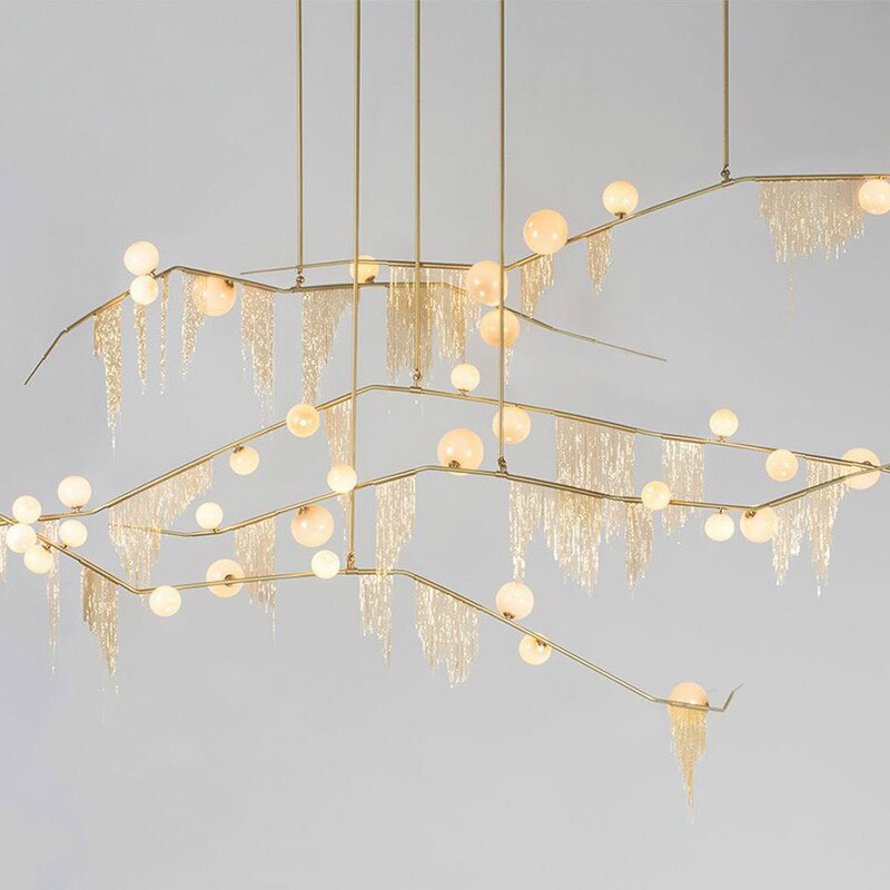 ChandeliersDecor.com-Kitchen Island-Tassel Chandelier: Lighting with a Touch of Elegance