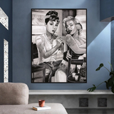ChandeliersDecor.com-Audrey Hepburn Wall Art-Tattoo Classic - Audrey Hepburn and Marilyn Art