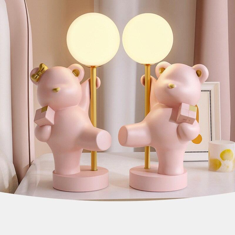 ChandeliersDecor.com-Kids Room Nursery Lighting-Teddy Bear Desk Table Lamp - Cottage Style Lighting