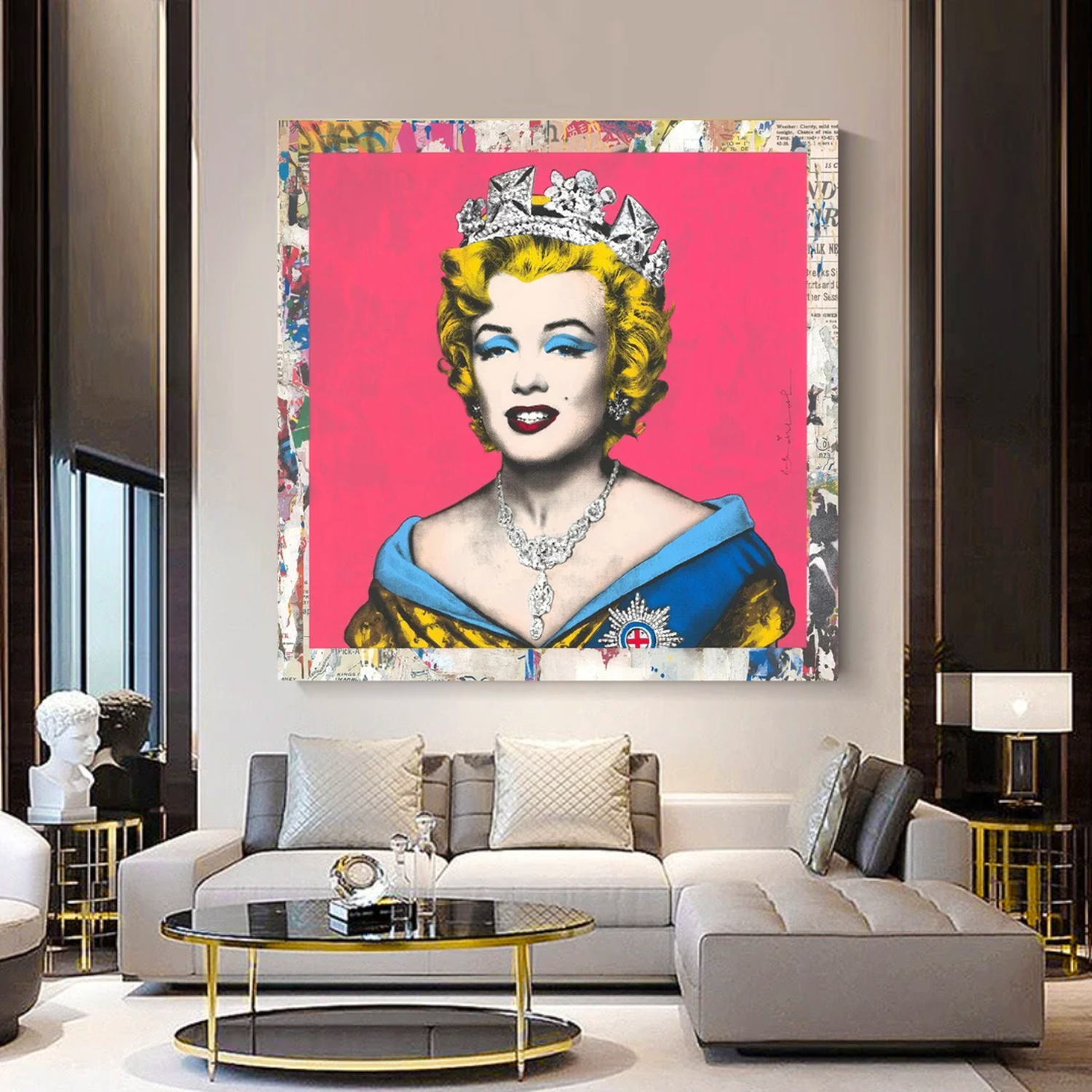 ChandeliersDecor.com-Wall Posters-The Crowned Queen: Marilyn Poster for Vintage Collectors