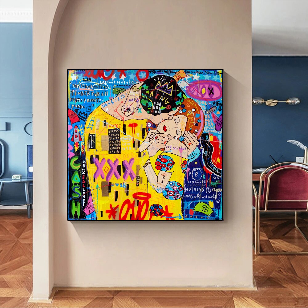 ChandeliersDecor.com-Wall Posters-The Kiss Reproductions Canvas Wall Art