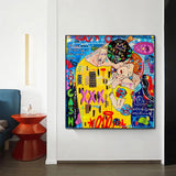ChandeliersDecor.com-Wall Posters-The Kiss Reproductions Canvas Wall Art
