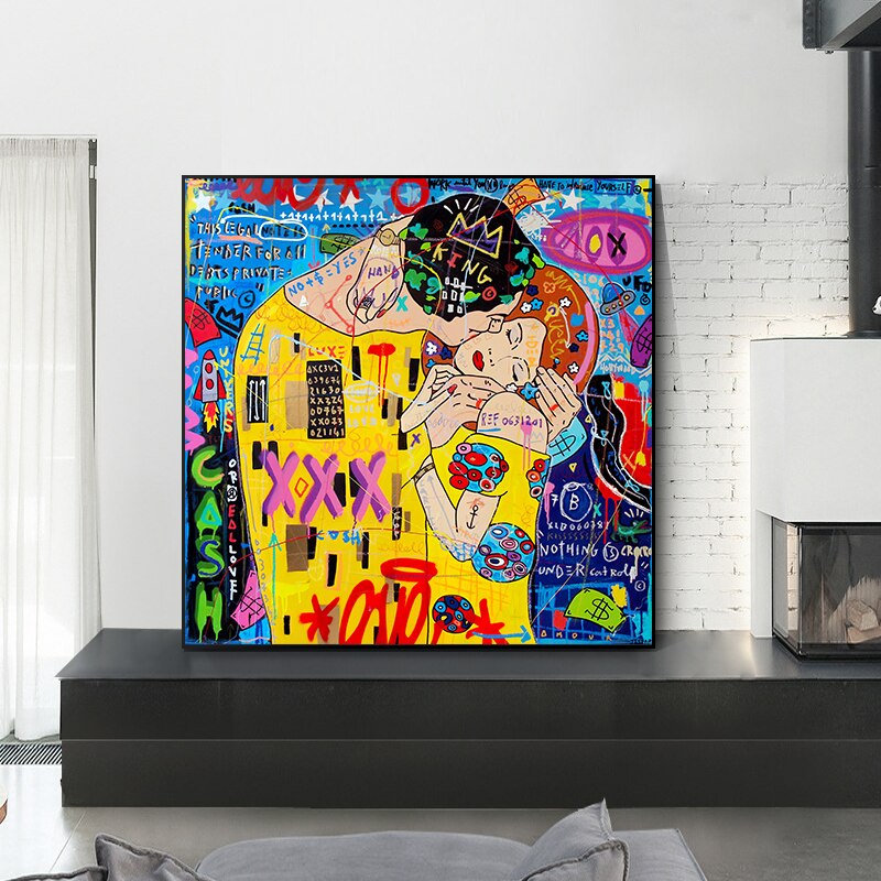 ChandeliersDecor.com-Wall Posters-The Kiss Reproductions Canvas Wall Art