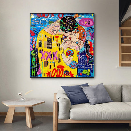 ChandeliersDecor.com-Wall Posters-The Kiss Reproductions Canvas Wall Art