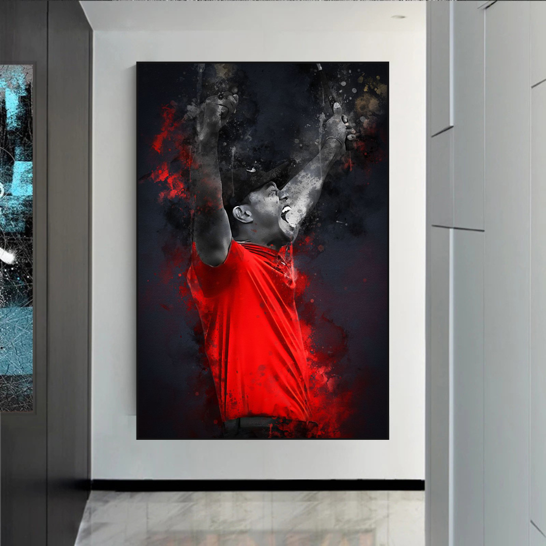 ChandeliersDecor.com-Wall Posters-Tiger Woods Canvas Wall Art: Captivating Masterpiece