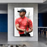 ChandeliersDecor.com-Wall Posters-Tiger Woods Canvas Wall Art: Captivating Sports Memorabilia