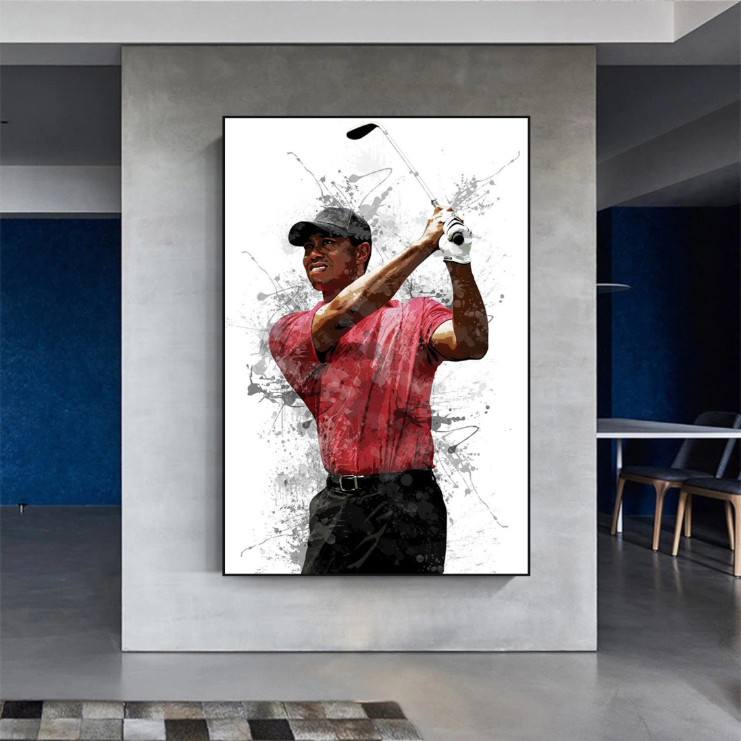 ChandeliersDecor.com-Wall Posters-Tiger Woods Canvas Wall Art Inspiring Sports Memorabilia
