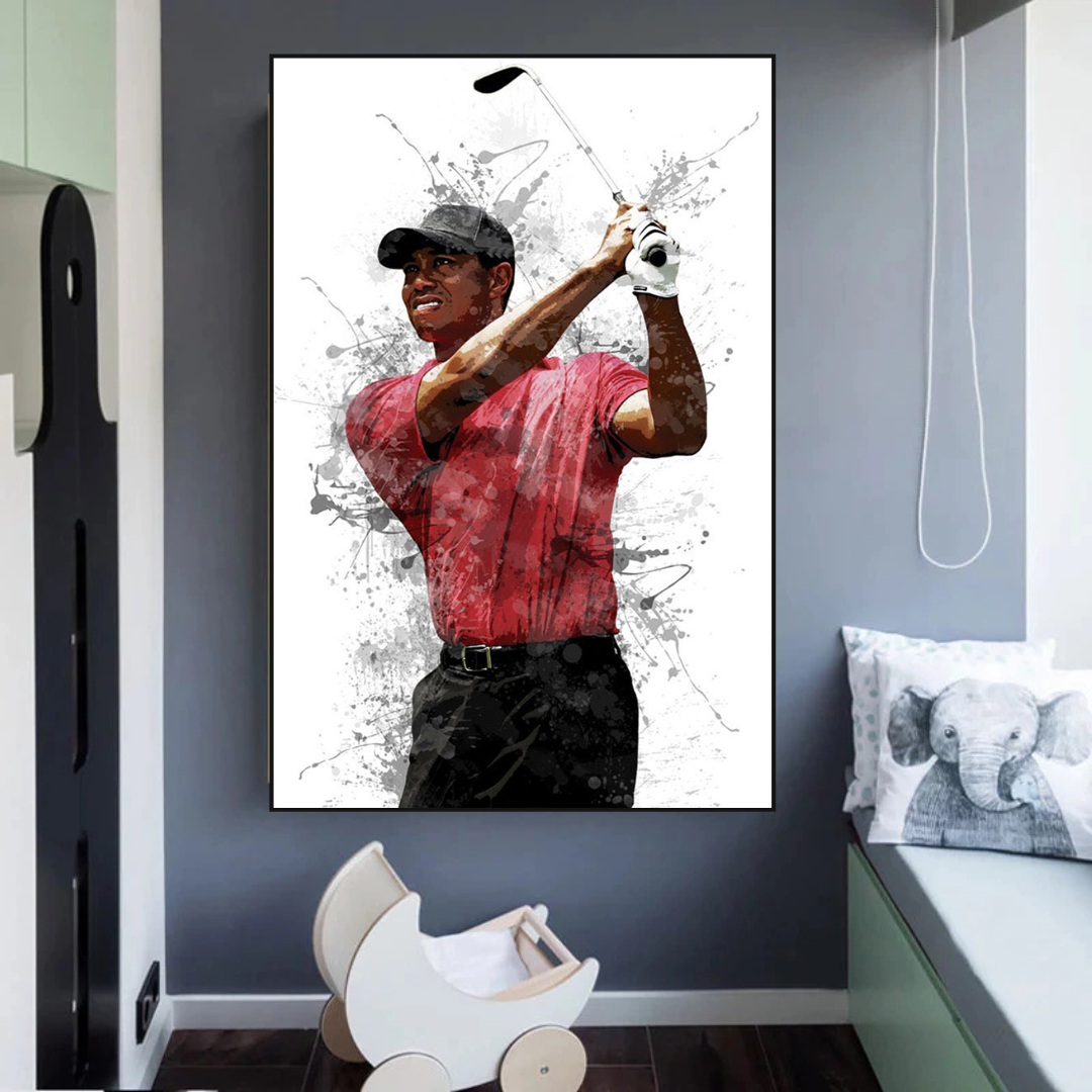 ChandeliersDecor.com-Wall Posters-Tiger Woods Canvas Wall Art Inspiring Sports Memorabilia