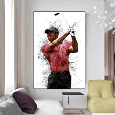 ChandeliersDecor.com-Wall Posters-Tiger Woods Canvas Wall Art Inspiring Sports Memorabilia