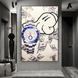 ChandeliersDecor.com-Wall Posters-Time is Money Art: Rolex Canvas Wall Art