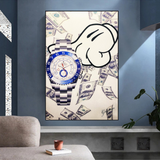 ChandeliersDecor.com-Wall Posters-Time is Money Art: Rolex Canvas Wall Art