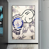ChandeliersDecor.com-Wall Posters-Time is Money Art: Rolex Canvas Wall Art