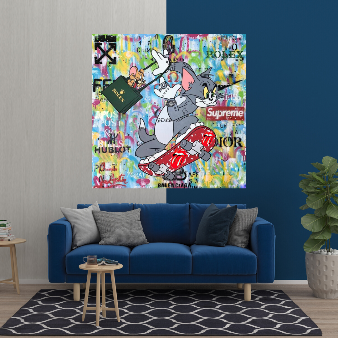 ChandeliersDecor.com-Wall Posters-Tom and Jerry Canvas Art - Shop Now at Its Shopping Time