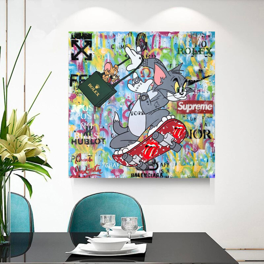 ChandeliersDecor.com-Wall Posters-Tom and Jerry Canvas Art - Shop Now at Its Shopping Time