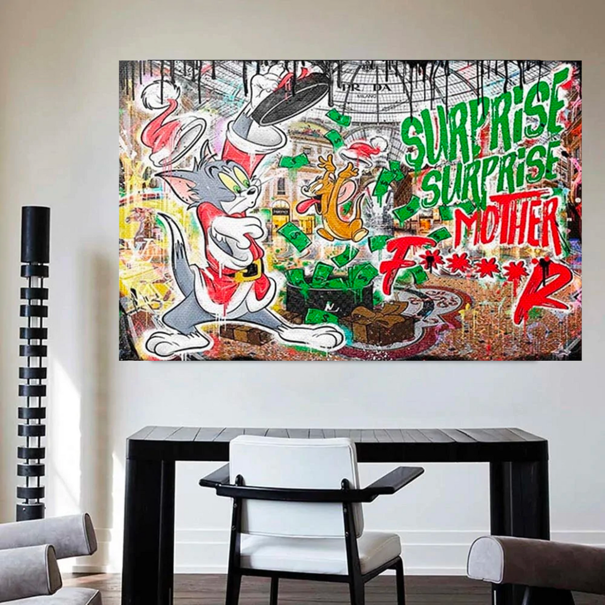 ChandeliersDecor.com-Wall Posters-Tom and Jerry Canvas Wall Art