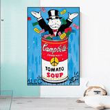 ChandeliersDecor.com-Monopoly Wall Poster-Tomato Soup - Alec Monopoly Canvas Wall Art