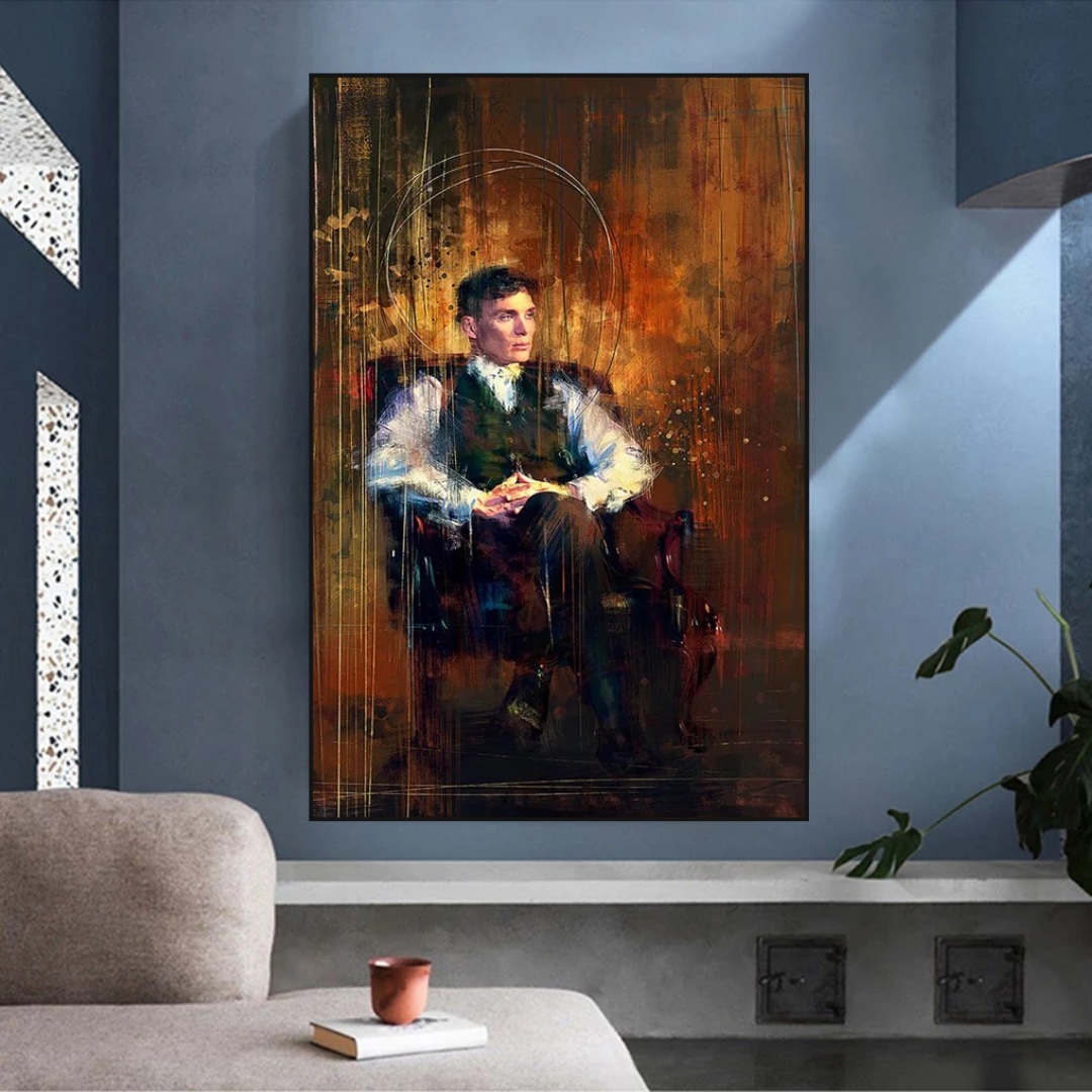 ChandeliersDecor.com-Wall Posters-Tommy Shelby Peaky Blinders Drama Canvas Wall Art