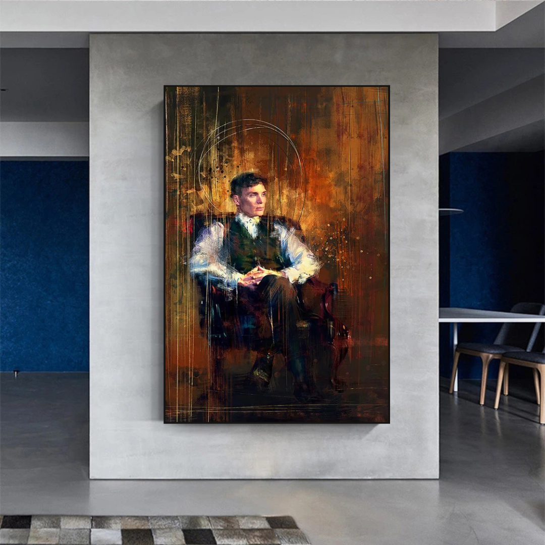 ChandeliersDecor.com-Wall Posters-Tommy Shelby Peaky Blinders Drama Canvas Wall Art