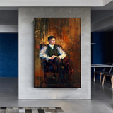 ChandeliersDecor.com-Wall Posters-Tommy Shelby Peaky Blinders Drama Canvas Wall Art