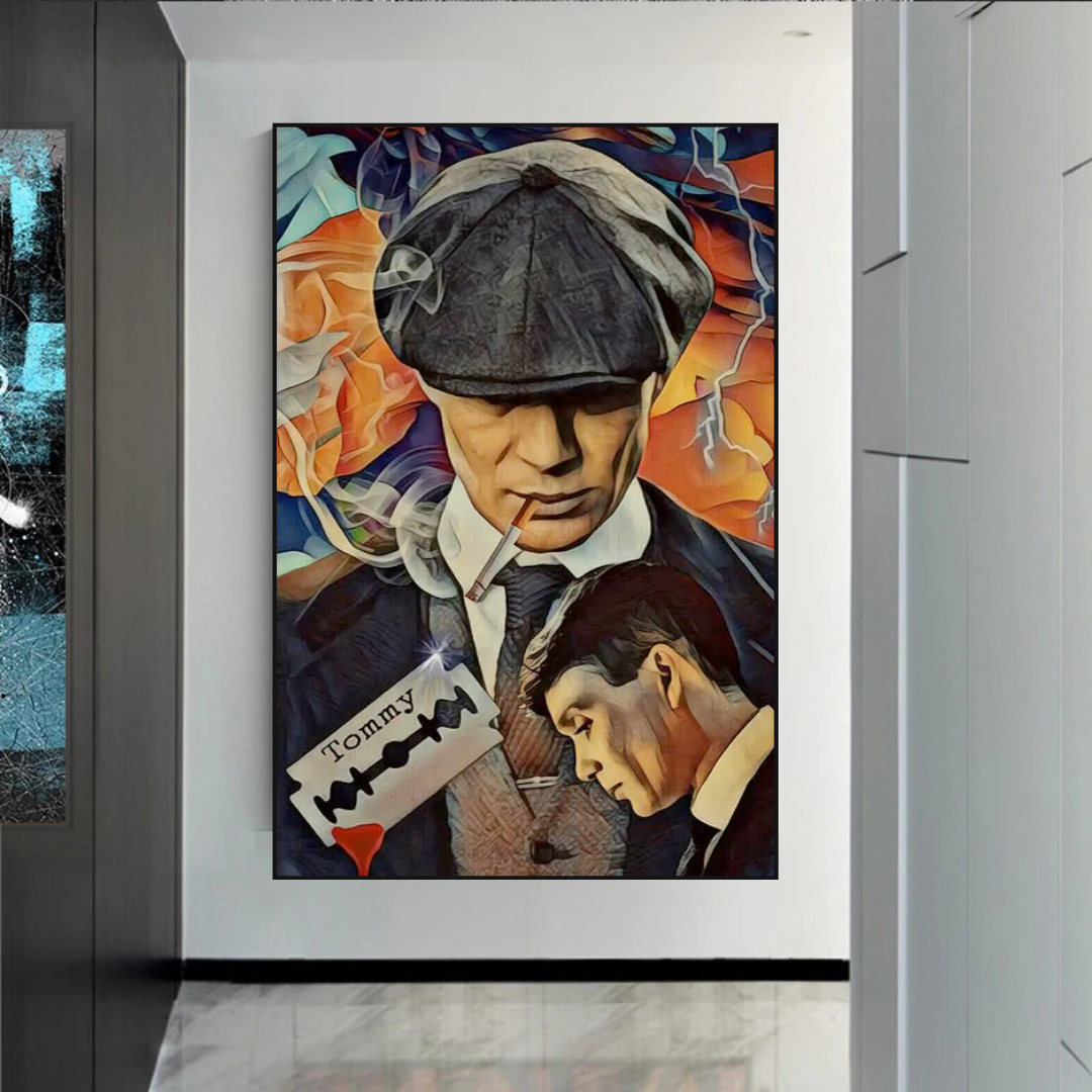 ChandeliersDecor.com-Wall Posters-Tommy Shelby Peaky Blinders Drama Canvas Wall Art