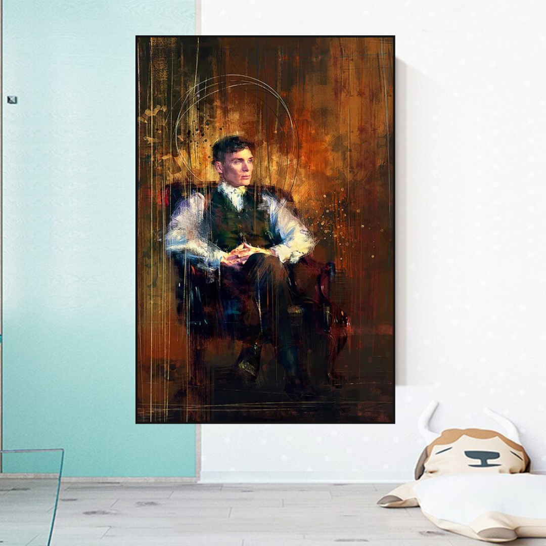 ChandeliersDecor.com-Wall Posters-Tommy Shelby Peaky Blinders Drama Canvas Wall Art